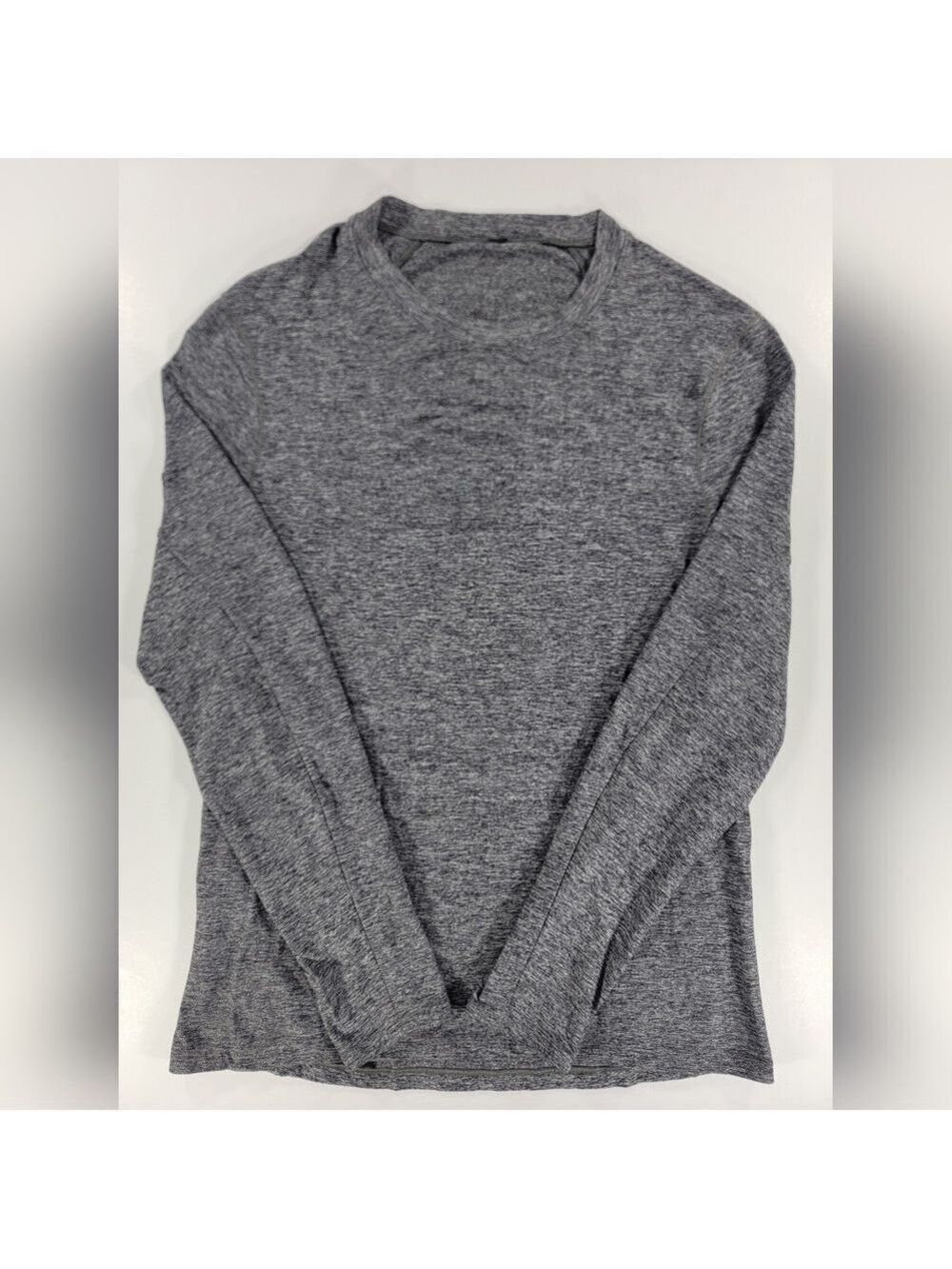 Lululemon Athletic Shirt Mens Small Gray Crew Neck Long Sleeve LM3ANASZ40119